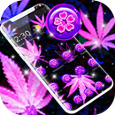 Purple Black Neon Rasta Weed Theme APK