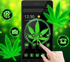 Neon Weed Rasta Theme الملصق