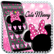 Pink Black Minny Bow Theme