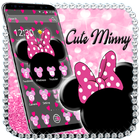 Pink Black Minny Bow Theme Zeichen