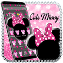 Pink Black Minny Bow Theme APK