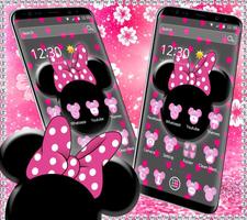 Pink Black Minny Bow Theme syot layar 1