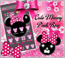 Pink Black Minny Bow Theme syot layar 3