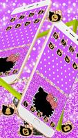 Pink Sparkle Kitty Diamond Bowknot temaTheme स्क्रीनशॉट 2