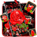 Raindrops Red Roses Theme APK