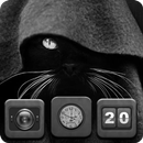 Black cat Ghost cat Matt black themes  ICON APK