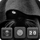 Icona Black cat Ghost cat Matt black themes  ICON