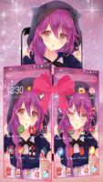 Anime Cute Kawaii Girl Theme imagem de tela 1