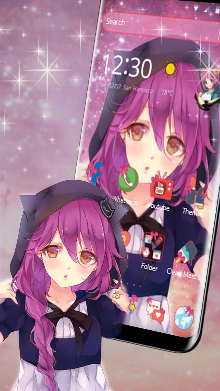 Android 用の アニメかわいいガールテーマアニメ Apk をダウンロード