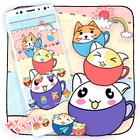 Cute Cup Cat Theme-icoon