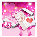 APK Pink bow theme love  theme wallpaper