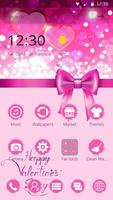 Pink bow theme love  theme wallpaper capture d'écran 1