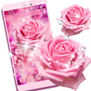 Rosado Rosa amor romance tema Pink Rose Love APK