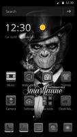 Black and white wallpaper theme orangutan theme পোস্টার