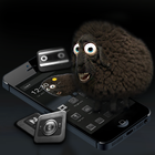 Cute goat Theme sheep Theme Black matte wallpaper アイコン