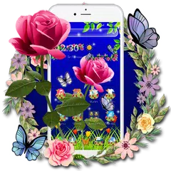 Scarlet Rose Butterfly Theme APK 下載