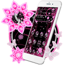 Sunlit Pink Flowers Theme APK