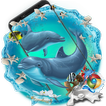 3D Pretty Dolphin Theme Blue Theme