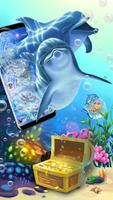 3D Pretty Dolphin Theme Blue Theme स्क्रीनशॉट 2