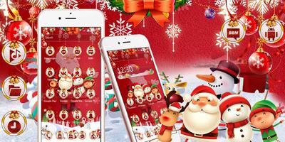 پوستر Red santa claus christmas happy theme