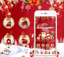 Red santa claus christmas happy theme تصوير الشاشة 2