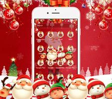 Red santa claus christmas happy theme ảnh chụp màn hình 3