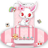 White Cute Rabbit Theme icon