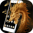 Cool Gold Chinese Dragon Theme أيقونة