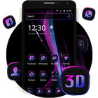 3d tidy business purple black shiny theme icon