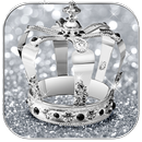 Diamond Crown Silver Glitter Theme APK