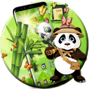 Cute Panda Theme Green Forest Theme APK