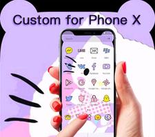 Custom Norch Ears Kitty Theme for iPhone X تصوير الشاشة 1