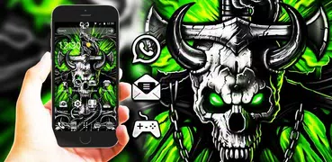 Gothic Metal Graffiti Skull Theme