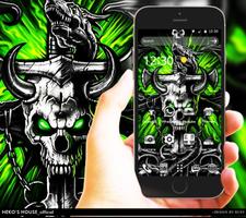 Gothic Metal Graffiti Skull Theme syot layar 1