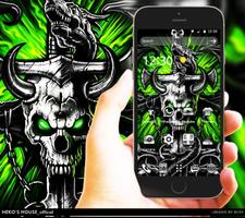 Gothic Metal Graffiti Skull Theme ảnh chụp màn hình 1