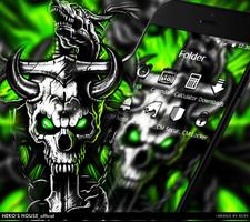 Gothic Metal Graffiti Skull Theme syot layar 2