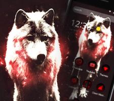 Red Dark Vintage Wolf Theme capture d'écran 1