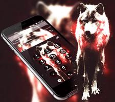 Red Dark Vintage Wolf Theme скриншот 3