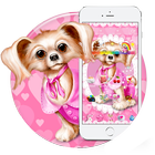 Cute Princess Dog Theme ikona