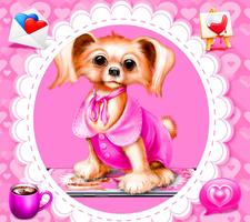 Cute Princess Dog Theme imagem de tela 1