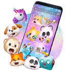 Funny Animal Emojis Theme icon