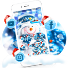 Christmas Winter Snowman Theme icône