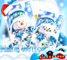 Christmas Winter Snowman Theme capture d'écran 1
