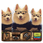 Cute puppy theme icono