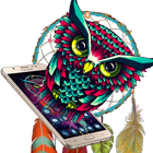 Icona Ethic Colorful Magical Dreamcatcher Owl Theme