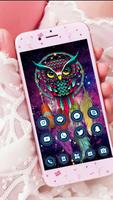 Ethic Colorful Magical Dreamcatcher Owl Theme ポスター