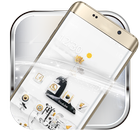 A white zen high-end fashion phone theme-icoon