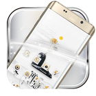 A white zen high-end fashion phone theme icon