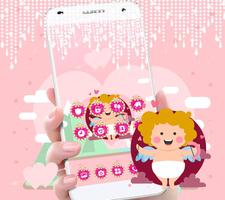 پوستر Lovely Pink Sparkle Diamond Boy Arrow Theme