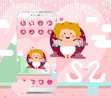 Lovely Pink Sparkle Diamond Boy Arrow Theme captura de pantalla 1